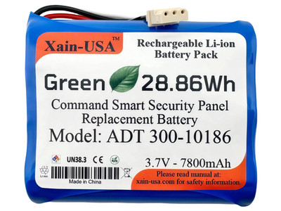 Replacement 300-10186 Battery for ADT Command Smart Security Panel  3.6V 7800mAh