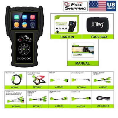 TopDiag M100 Pro Motorcycle Scanner Full System OBD2 Scanner ECU TPMS Diagnosis