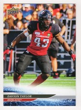 2025 UD CFL Davion Taylor Rookie Card #54 Ottawa Redblacks Colorado Buffaloes