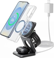 KU XIU Samsung Galaxy S25 Series Charging Station Qi2 Certified 15W Aluminum
