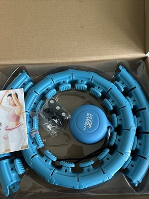 Fit on Form Smart Infinity Weighted Hula Hoop Detachable Knots Blue