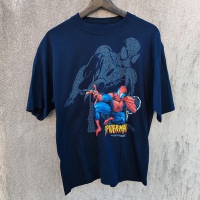 Vintage Marvel Spiderman 2002 lizenziertes Tobey Maguire Superheld Film Comic Shirt