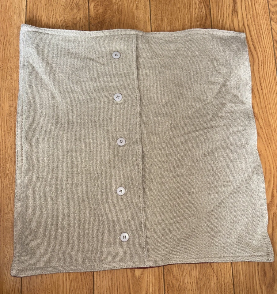 NEW Pottery Barn Pieced Suede 20 x 20" Pillow Cover~Cinnamon - Image 3 of 3