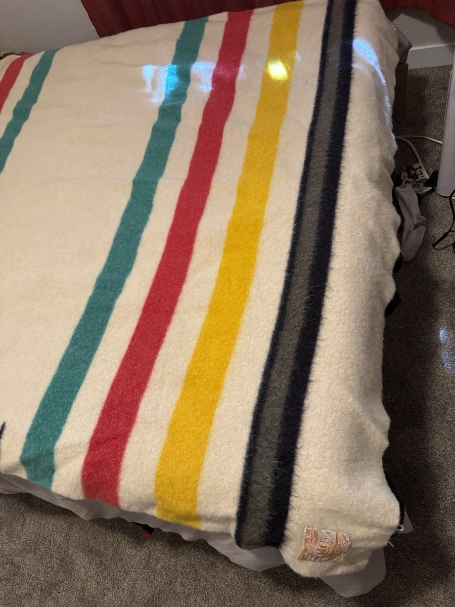 Vintage Rare Sterling Stripe Hudson's Bay 4 Point 100% Wool