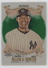 2021 Topps Allen & Ginter Chrome Green Refractor 96/99 Mariano Rivera HOF 4z8