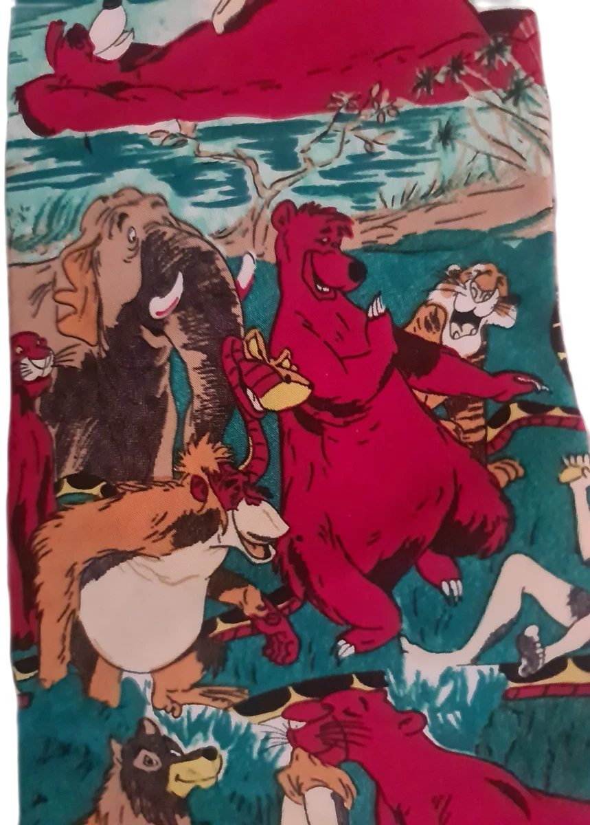 Jungle Book Silk Neck Tie : Disney, Made In Italy - Mowgli Baloo Bagheera Kaa