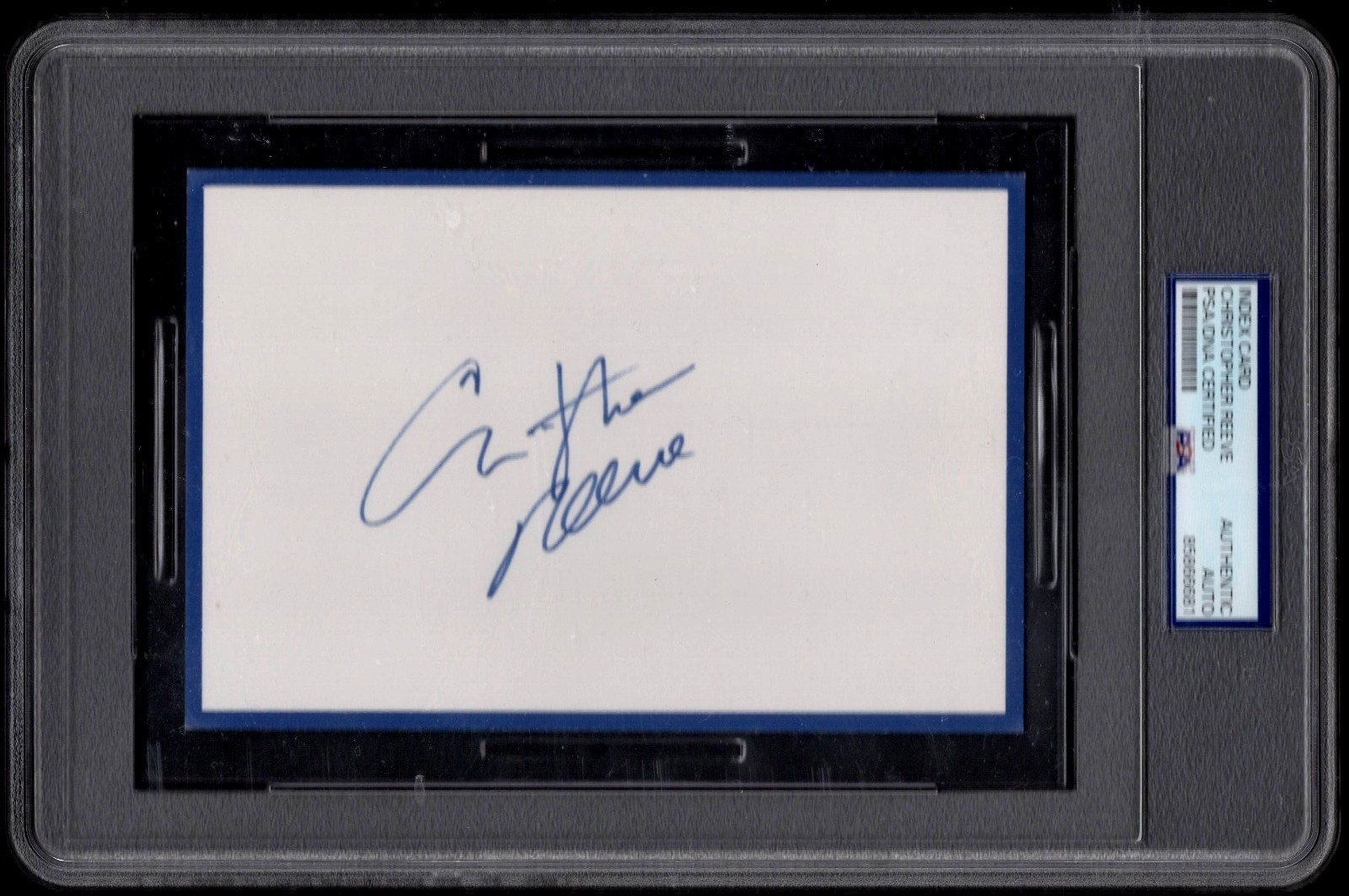 CHRISTOPHER REEVE SUPERMAN SIGNED 6x4 INDEX CARD PSA/DNA AUTOGRAPHED RARE!