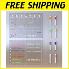 Fridge Calendar Whiteboard, Magnetic Meal Planner Organizer