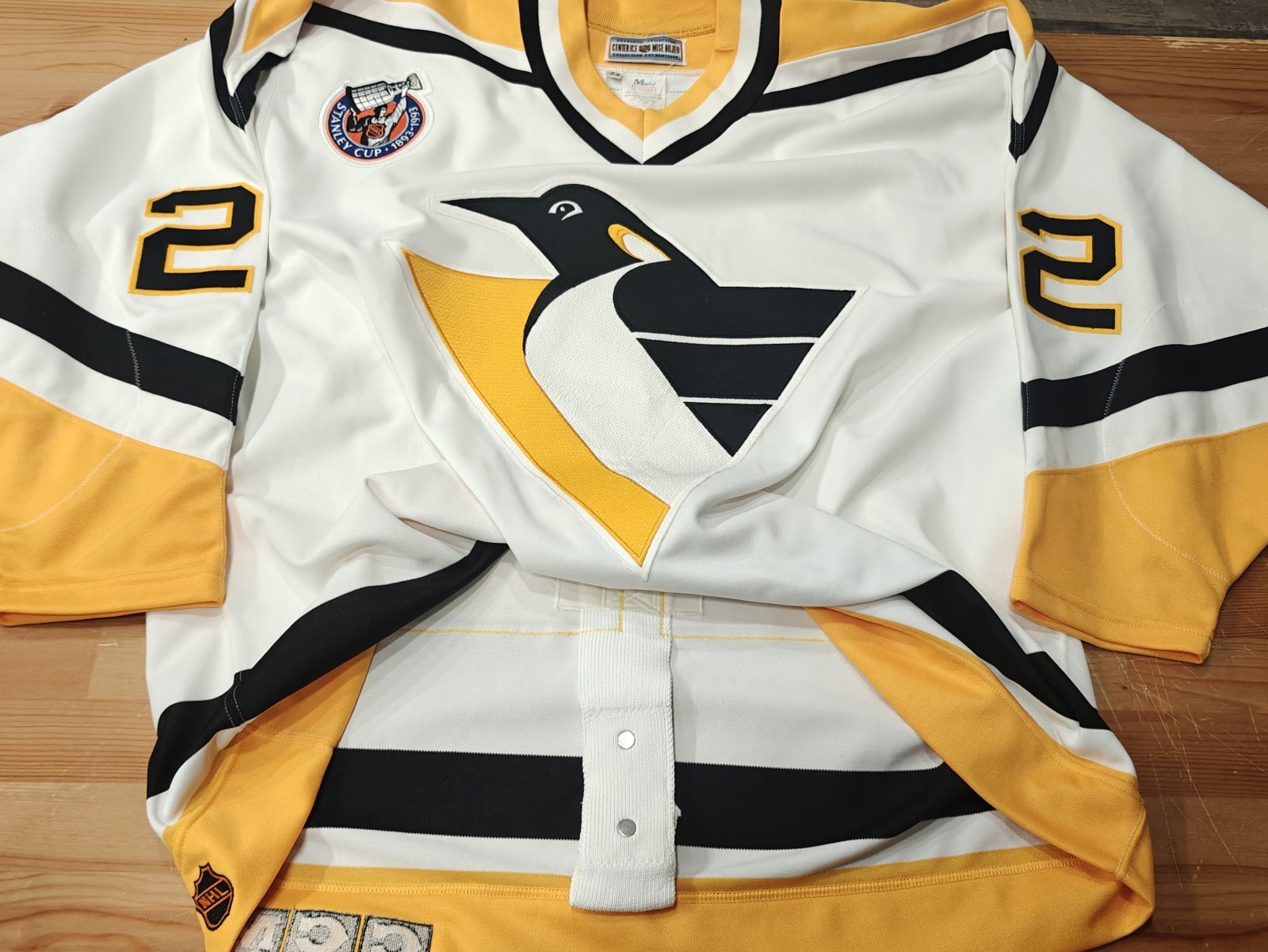 Pittsburgh Penguins Rick Tocchet CCM RoboPen NHL Hockey Jersey Sz 52 '92-'93
