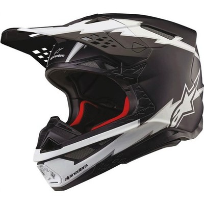 Alpinestars Supertech M10 Ampress Helmet | Matte Black/White | DOT ; ECE 22-06
