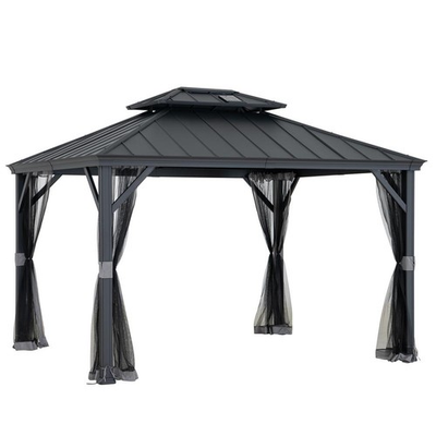 #ad Merston 10 ft. x 12 ft. Solar Powered Hardtop Gazebo $950.80