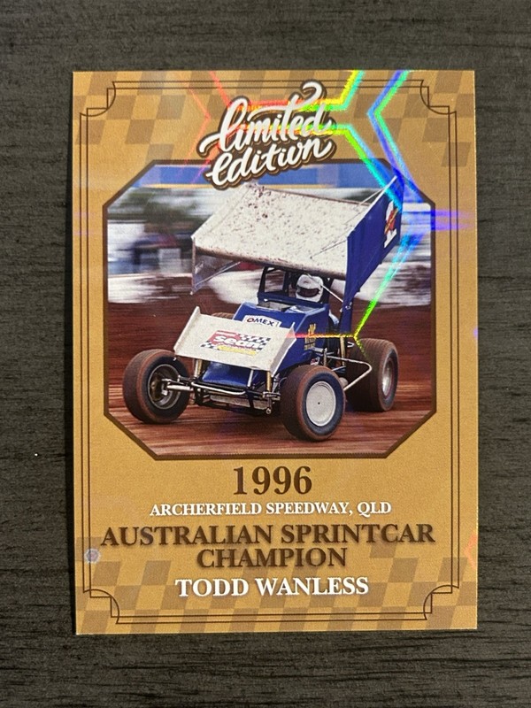 Todd Wanless World Of Outlaws SprintCar Trading Cards Racing Limited Edition