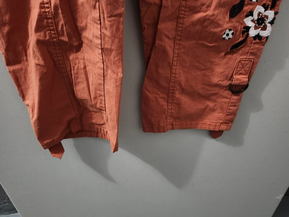 Soft Surroundings Pants Womens M Everything Under The Sun Cargo Embroider Floral - Image 3 of 4
