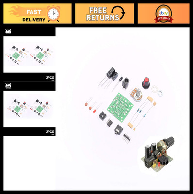 LM386 Mini Audio Amplifier DIY Kit - Compact 35x37mm Board, 3-12V, Unsoldered