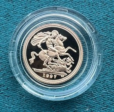 1997 Proof Gold Half Sovereign Elizabeth II Third Head- Raphael Maklouf 