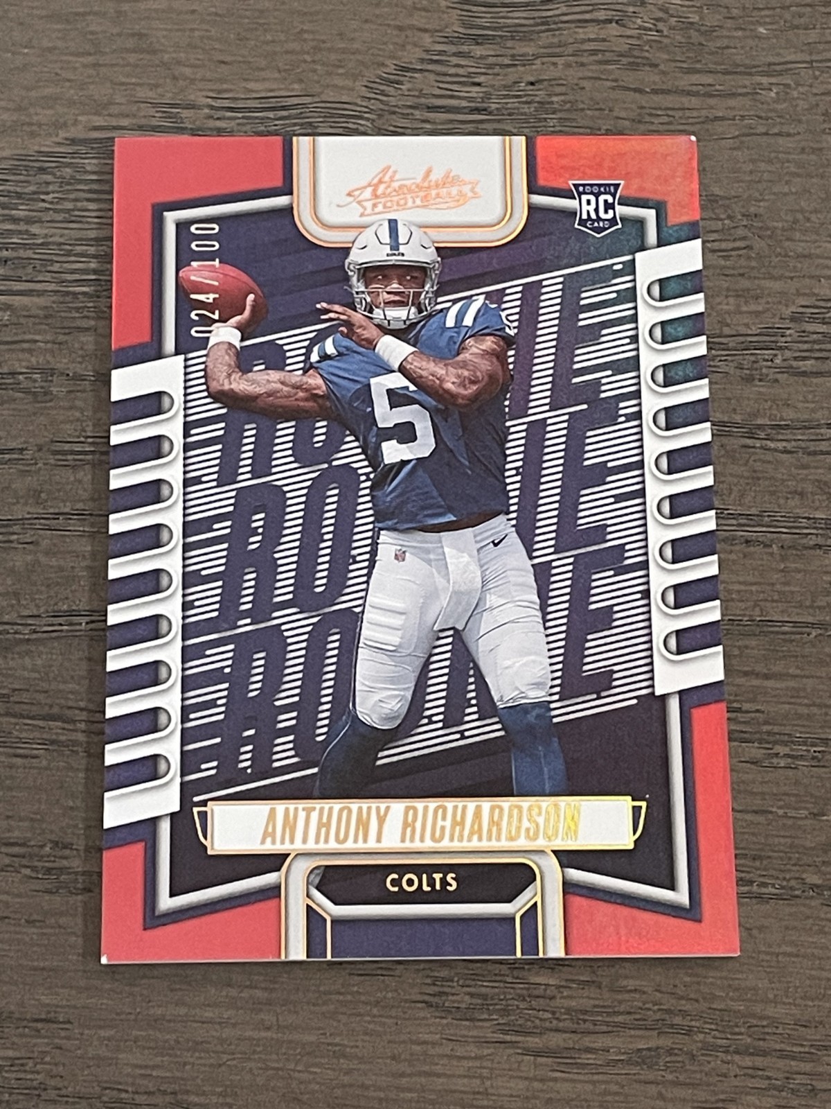 2023 Panini Absolute Spectrum Red Anthony Richardson RC ##104 Colts /100