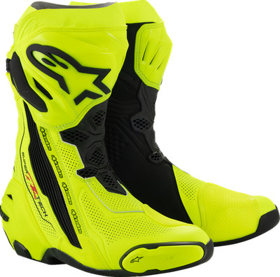 Alpinestars Supertech R Vented Boots Fluorescent Yellow Black 2220121-551-39