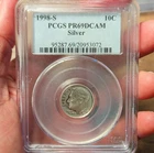 1998 S Silver Roosevelt Dime PCGS PR69DCAM Proof Uncirculated 10C San Francisco