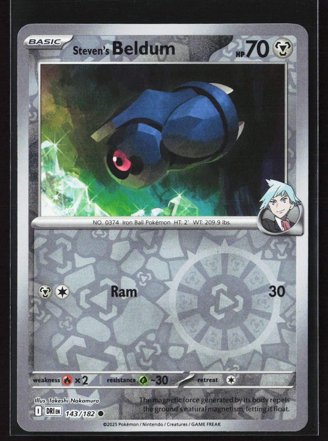 Steven's Beldum 143/182 SV10: Destined Rivals Reverse Holo