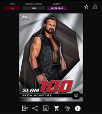 DIGITAL Topps WWE Slam 100 Silver - DREW McINTYRE