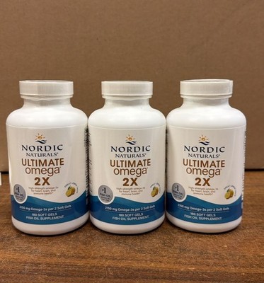3 Pack Nordic Naturals Ultimate Omega 2x Fish Oil 2150 mg 180 SoftGels NEW