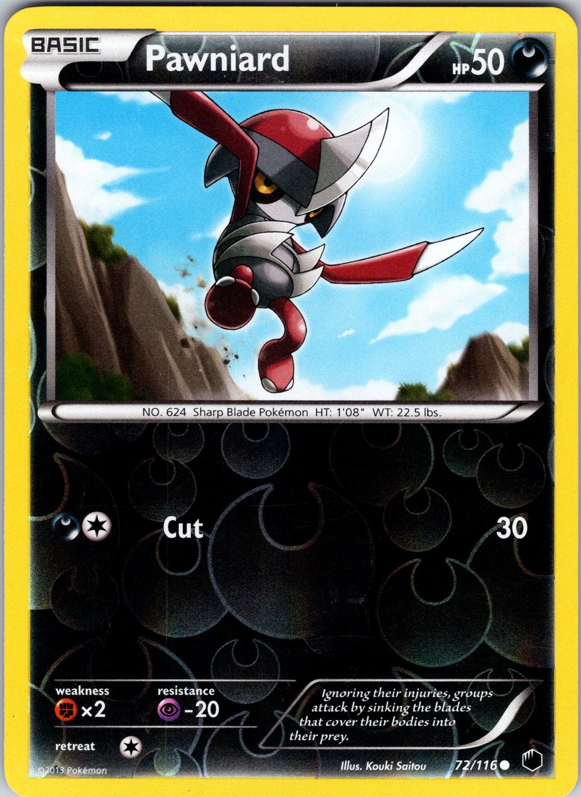 Pawniard (72) 72/116 Plasma Freeze Pokemon LP Reverse Holo