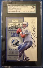 1998 Playoff Contenders Rookie Ticket Charlie Batch #85 Rookie Auto RC SGC 8