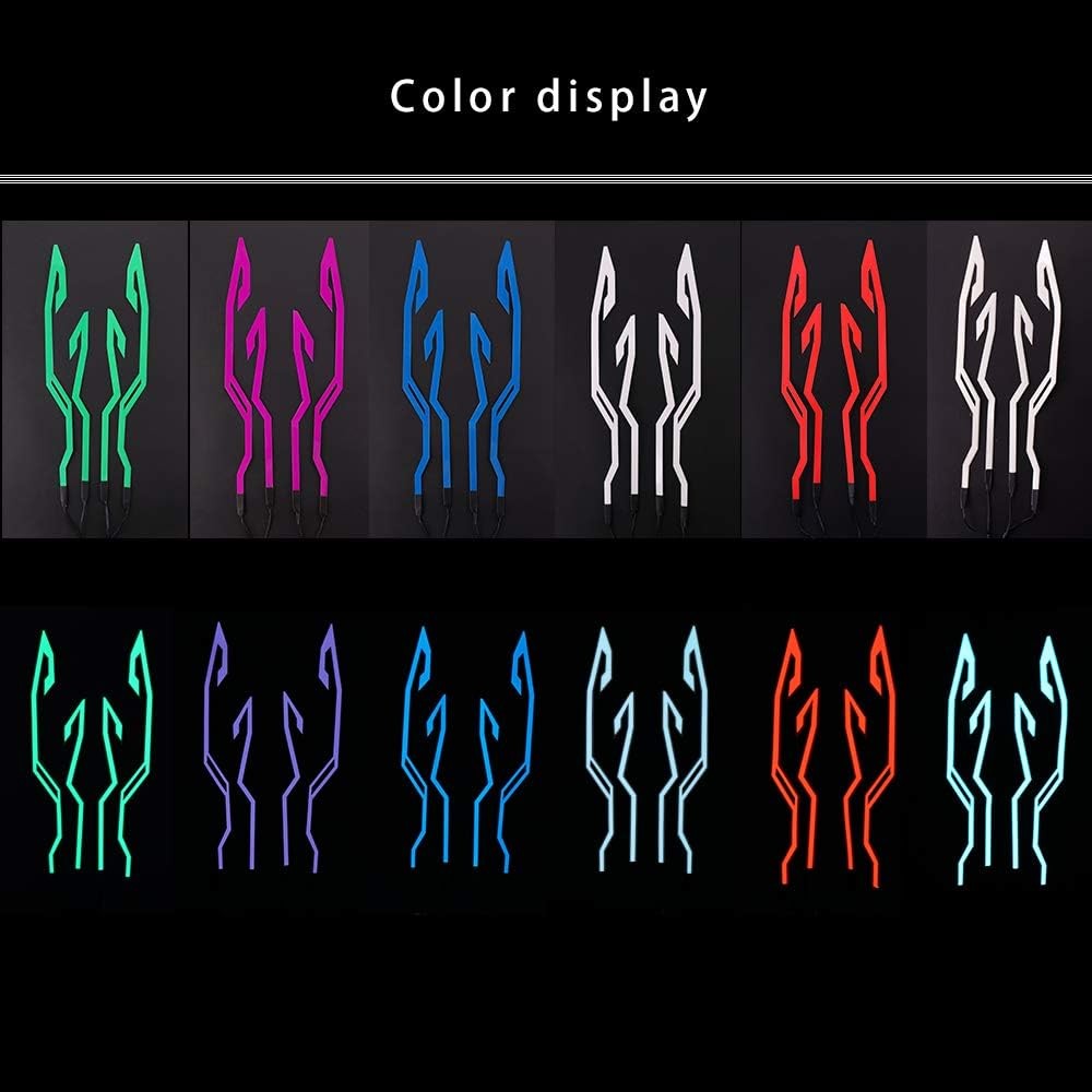 4PCS Motorcycle Helmet Light, Night Riding Signal EL Light, 3 Mode Led Helmet Li