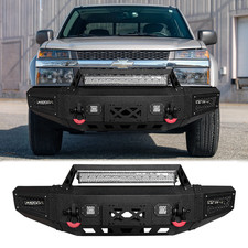 Vijay For 2004-2014 Chevrolet Colorado Steel Front Bumper With Winch Platelight
