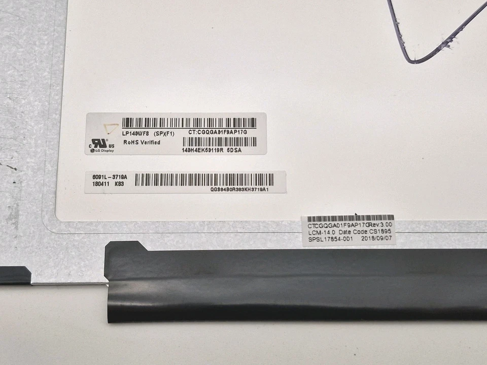 LG Display - Bildschirm - FHD - 14" - 30 PIN - Slim - LP140WF8 SP F1 - Bild 3 von 4