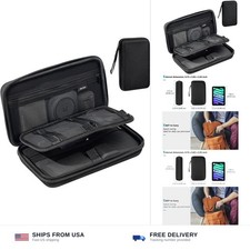 Large Hard Travel Electronic Organizer Case for MacBook Power Adapter