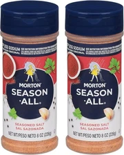 (Free Duty Tax) Morton Season-All Less Sodium, 8oz, 2 Pack