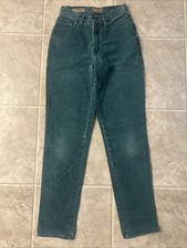 Vintage High-Waisted Green Jeans Express Women's Size 5/6 Straight Leg
