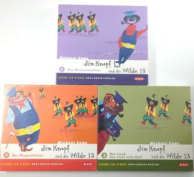 Jim Knopf und die Wilde 13 - 1+2+3 (CD) NEU, Lesung für Kinder, Michael Ende