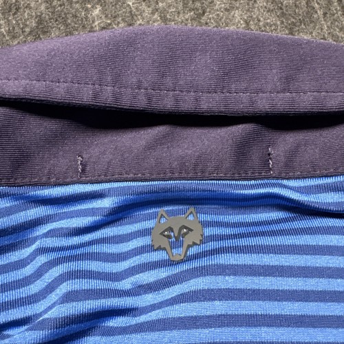 Greyson Golf Sandur Performance Polo Herren Gr. M blau navy Streifen Stretch Komfort - Bild 10 von 13