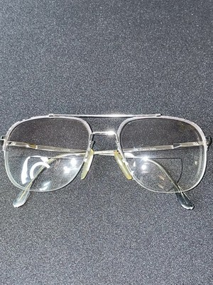 Vintage ISEM Italy Aviator Eyeglasses Semi Rimless Metal Optical Frame