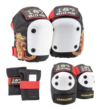 187 KILLER PADS Six Pack Pad Set, Elbow Pads, Knee Pads, and Wrist Guards - L/XL