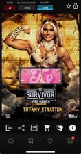DIGITAL TOPPS WWE SLAM Tiffany Stratton RARE YELLOW SURVIVOR SERIES RELIC Read