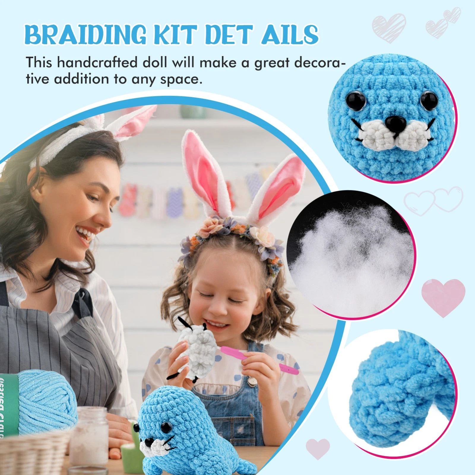 Sea Lion Crochet Kit Main View