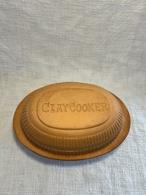 Clay Cooker Pot Roaster Baking Dish Cook Made In The U.S.A