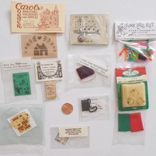Vintage Dollhouse Decor Lot Miniature Ephemera Books Purses New Old Stock