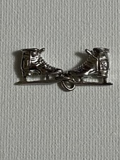 Sterling Ice Skates Pair Set Bracelet Charm Or Pendant
