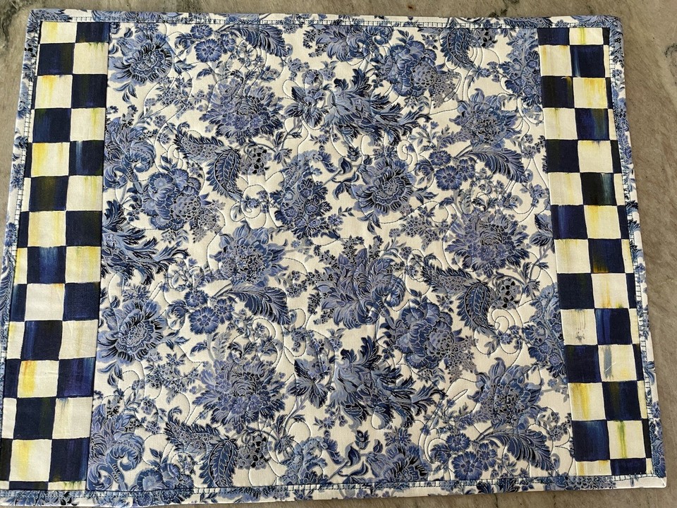 Royal English Garden Placemats Sides Authentic Mackenzie Royal Check