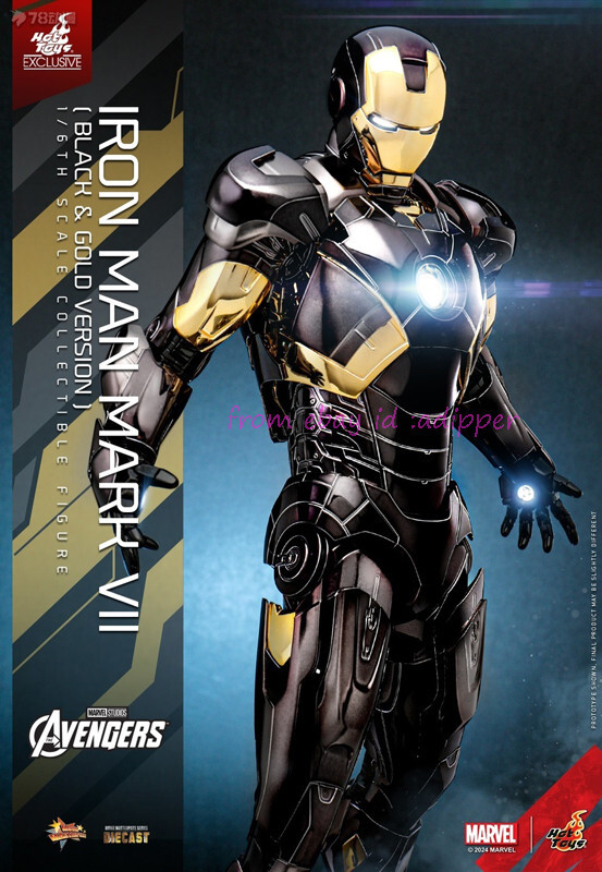ホットトイズ MMS741D61アイアンマン・マーク7(ブラック＆ゴールド) Hot Toys MMS741D61 Iron Man Mark VII Black And Gold Version 1/6 In