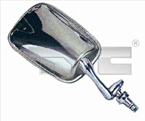 TYC Manual Side Mirror Flat Chrome LEFT Fits VW Beetle Cabrio 1947-2003