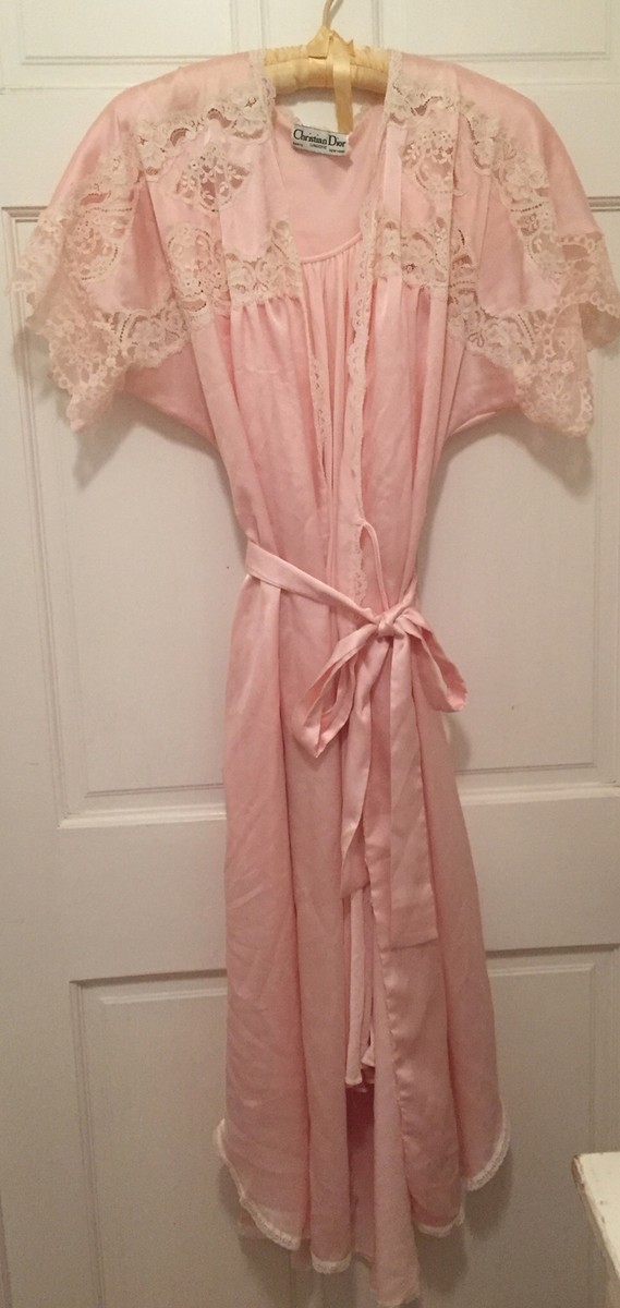 Vintage Christian Dior Pink Robe W/ Unmarked Gown | eBay