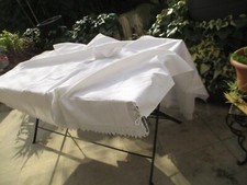 dessus de sommier piqué de coton dentelle main ancien XIX Provence