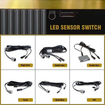 DC 12/24V LED Schrankschalter Einzeltür/Doppeltür/Handwelle/Touch/PIR-Sensor