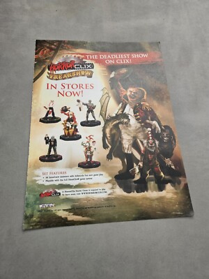 TPEEP289 MAGAZINE ADVERT 11X8'' HORROR CLIX FREAKSHOW 