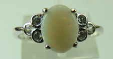 Australian Opal Ring in Sterling Silver